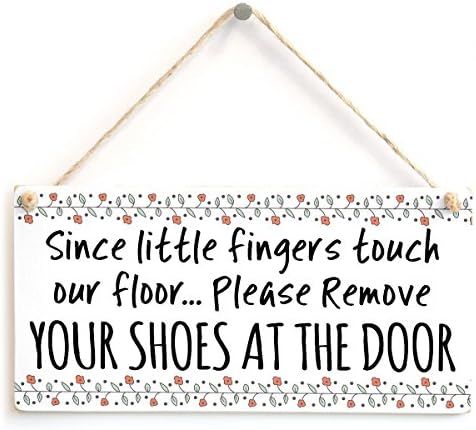Since Little Fingers Touch Our Floor. Please Remove Your Shoes at The Door - Beautiful Handmade S... | Amazon (US)