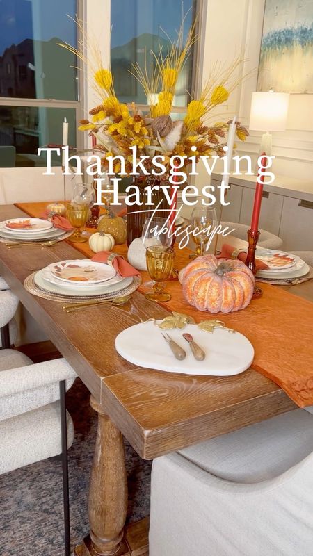 A festive but elegant thanksgiving tablescape idea for you 🦃🦃

#LTKhome #LTKSeasonal #LTKHoliday