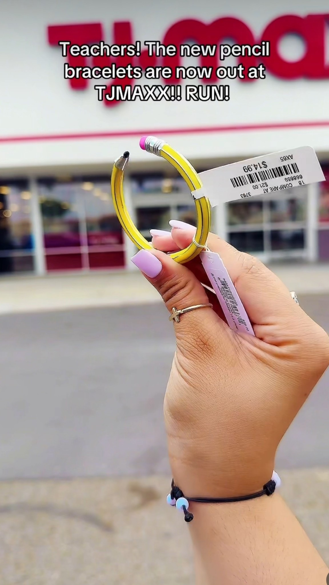 Teacher pencil bracelet 🩷 ✏️ 
#teacheraccessories #teacherootd #grwm 

#LTKBeauty #LTKWorkwear #LTKSummerEdit