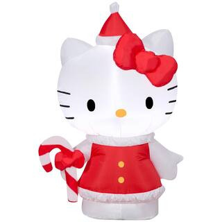 3 ft. Tall x 1.7 ft. Wide Christmas Inflatable Hello Kitty in Holiday Dress(2)Questions & Answers | The Home Depot
