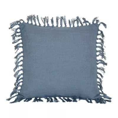 Bee & Willow™ Faded Denim Square Indoor/Outdoor Throw Pillow in Blue | Bed Bath & Beyond | Bed Bath & Beyond
