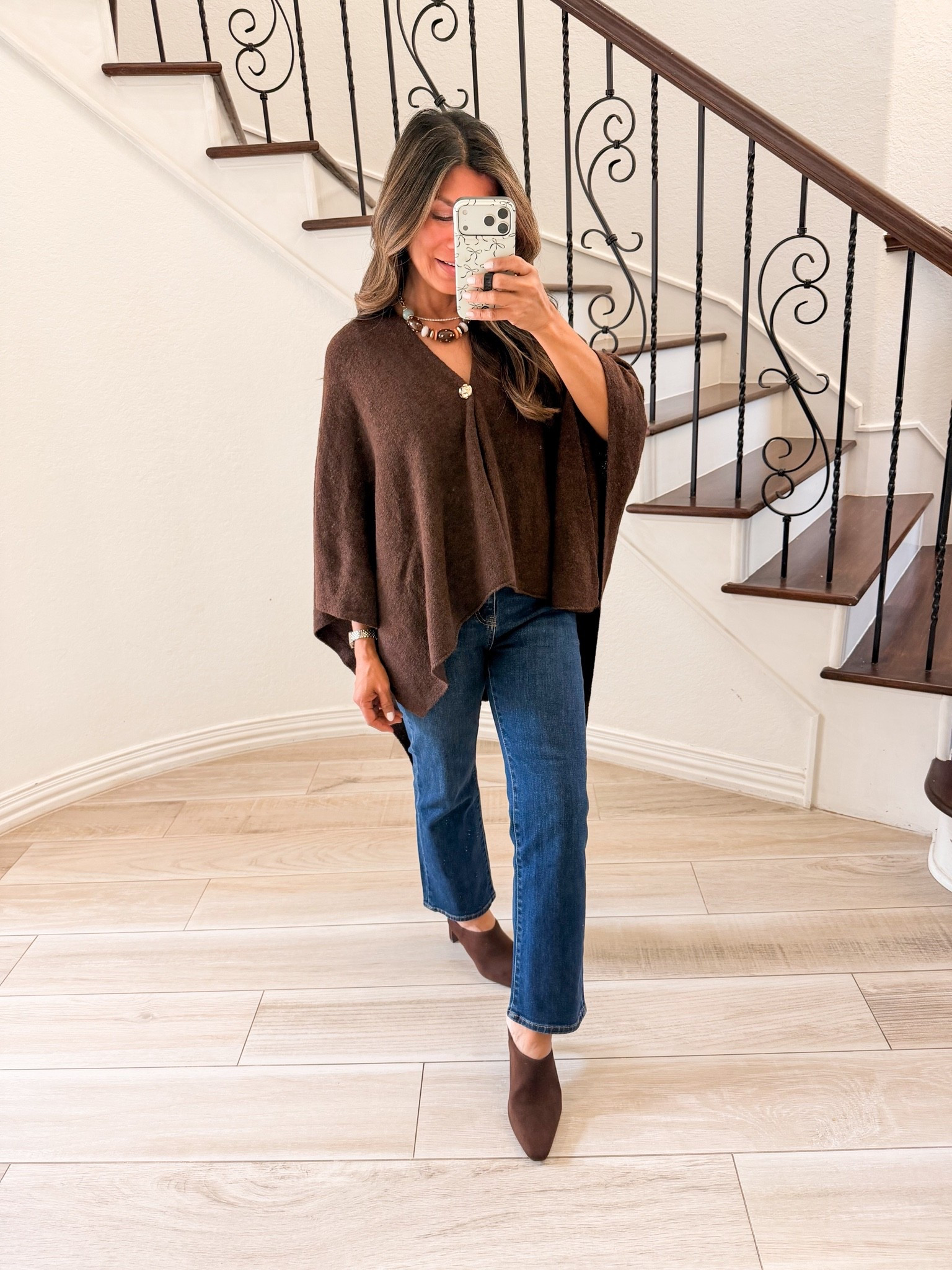 I’m 5’2” 118#ish for reference 
Jeans fit tts size 26 short length wash is Midnight Blue.
Shoes tts
Poncho S/M
Fall outfit

#LTKmomlife #LTKOver40 #LTKPetite