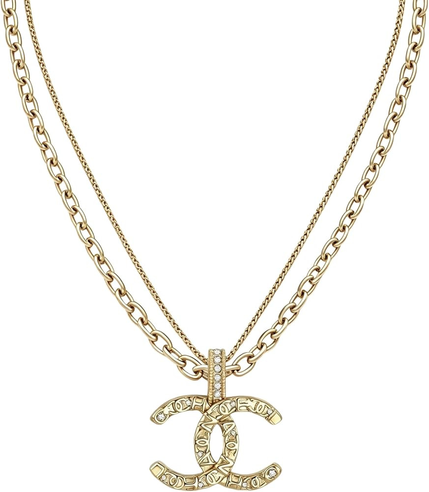 Golden Layered Pendant Necklace For Women Stack Fashion Accessories | Amazon (US)