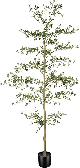 Black Olive Tree 7ft - Faux Black Olive Tree with Natural Trunk and Realistic Leaves - Artificial... | Amazon (US)