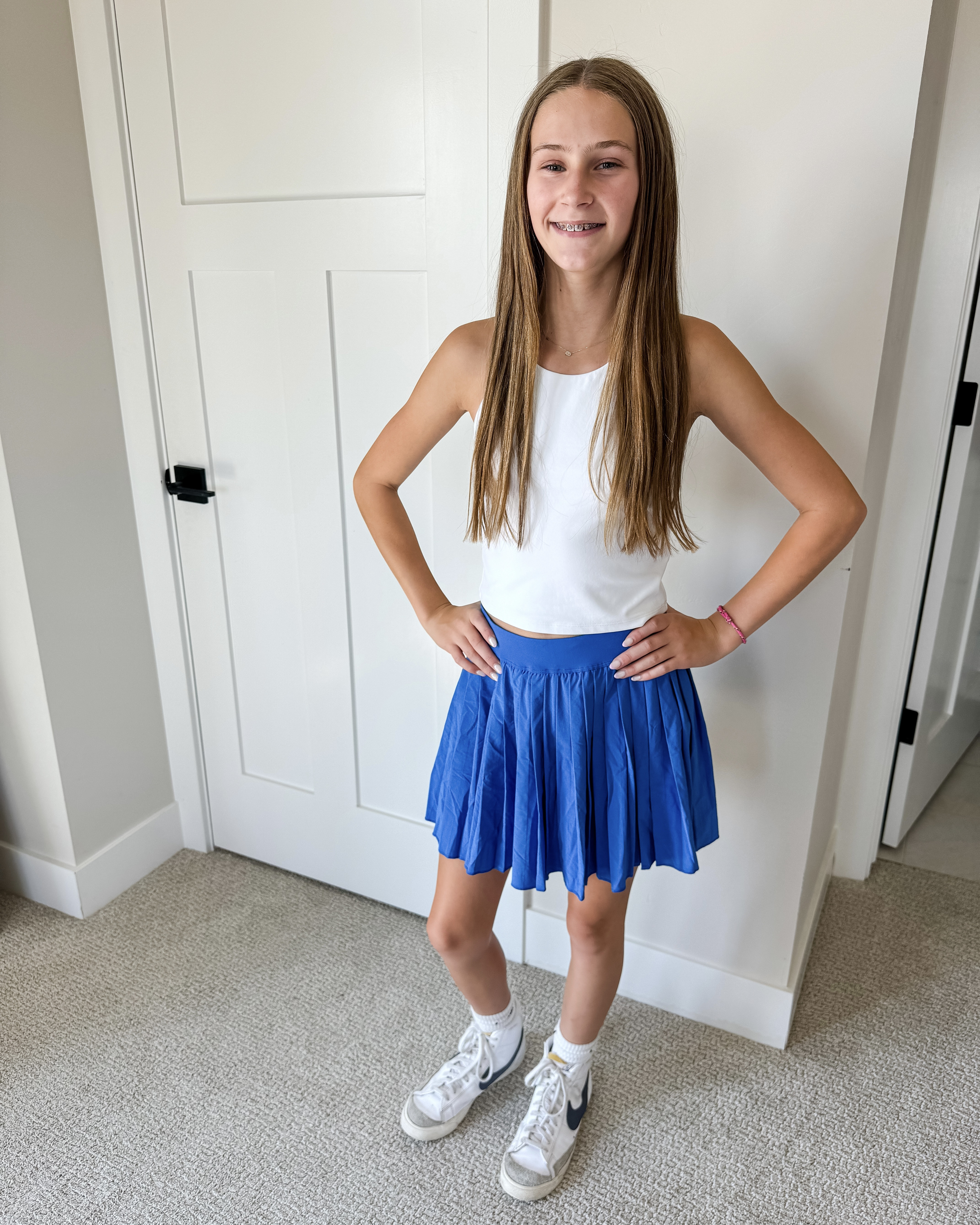 Tween back to school outfit with Amazon Crz pleated skirt and tank 

Wearing XL in girls 

#LTKKids #LTKBacktoSchool #LTKFamily
