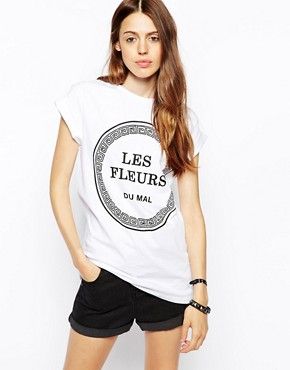 ASOS Boyfriend T-Shirt with Les Fleurs Print | Asos AU