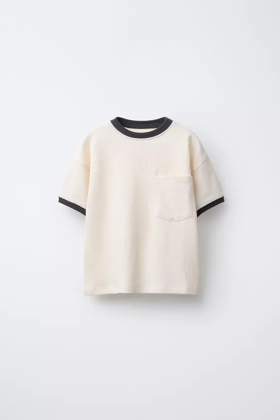 RIBBED POCKET T-SHIRT | Zara US