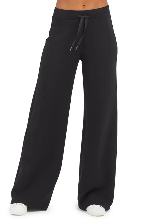 SPANX® AirEssentials Wide Leg Pants in Very Black at Nordstrom, Size Large P | Nordstrom