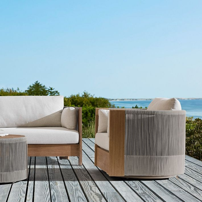Porto Outdoor Swivel Chair | West Elm (US)