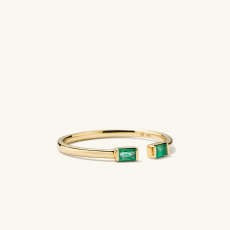 Baguette Emerald Open Ring - $275 | Mejuri (Global)