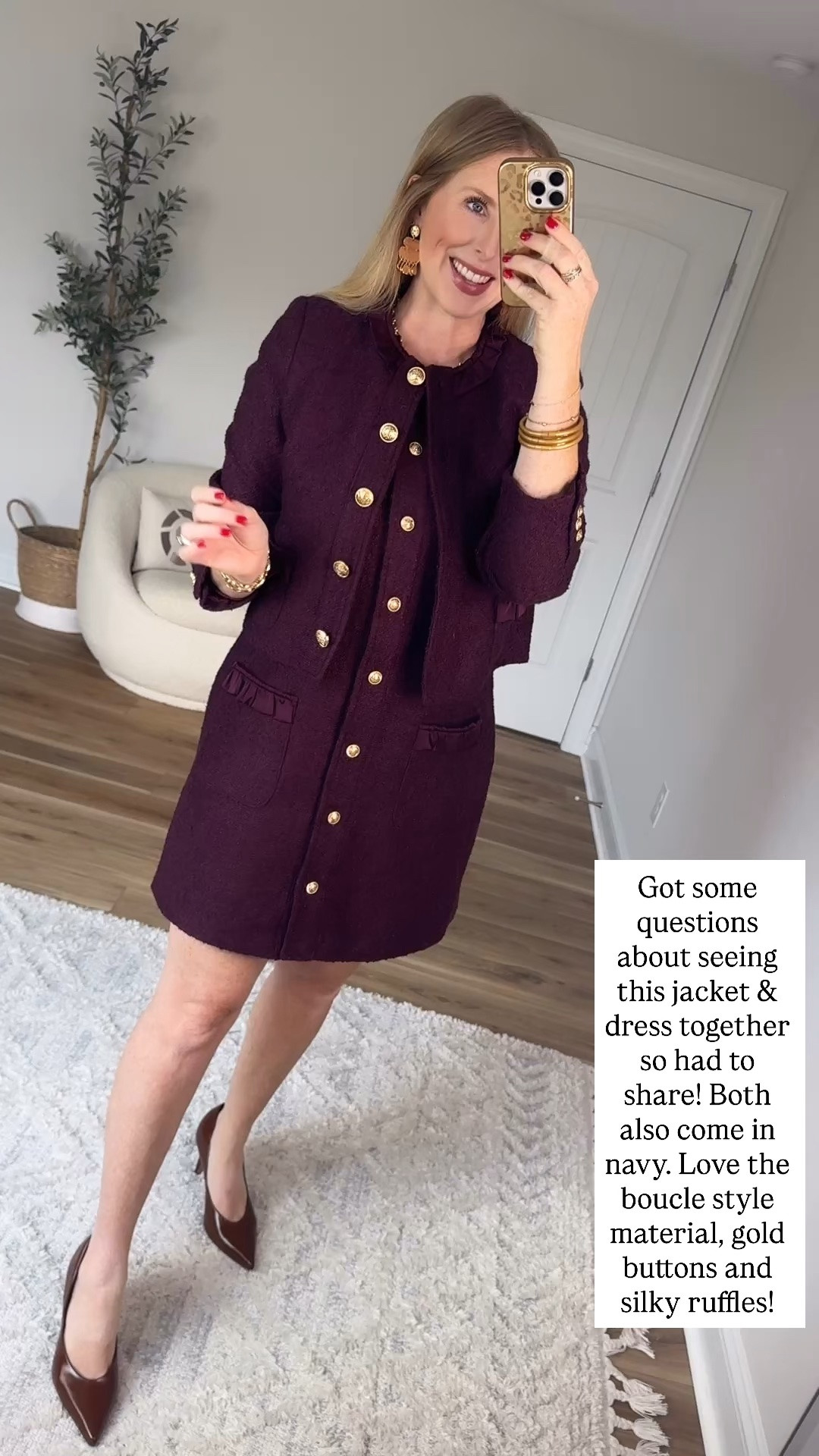 Walmart try on, boucle dress, Walmart style, free assembly, lady jacket

#LTKootd