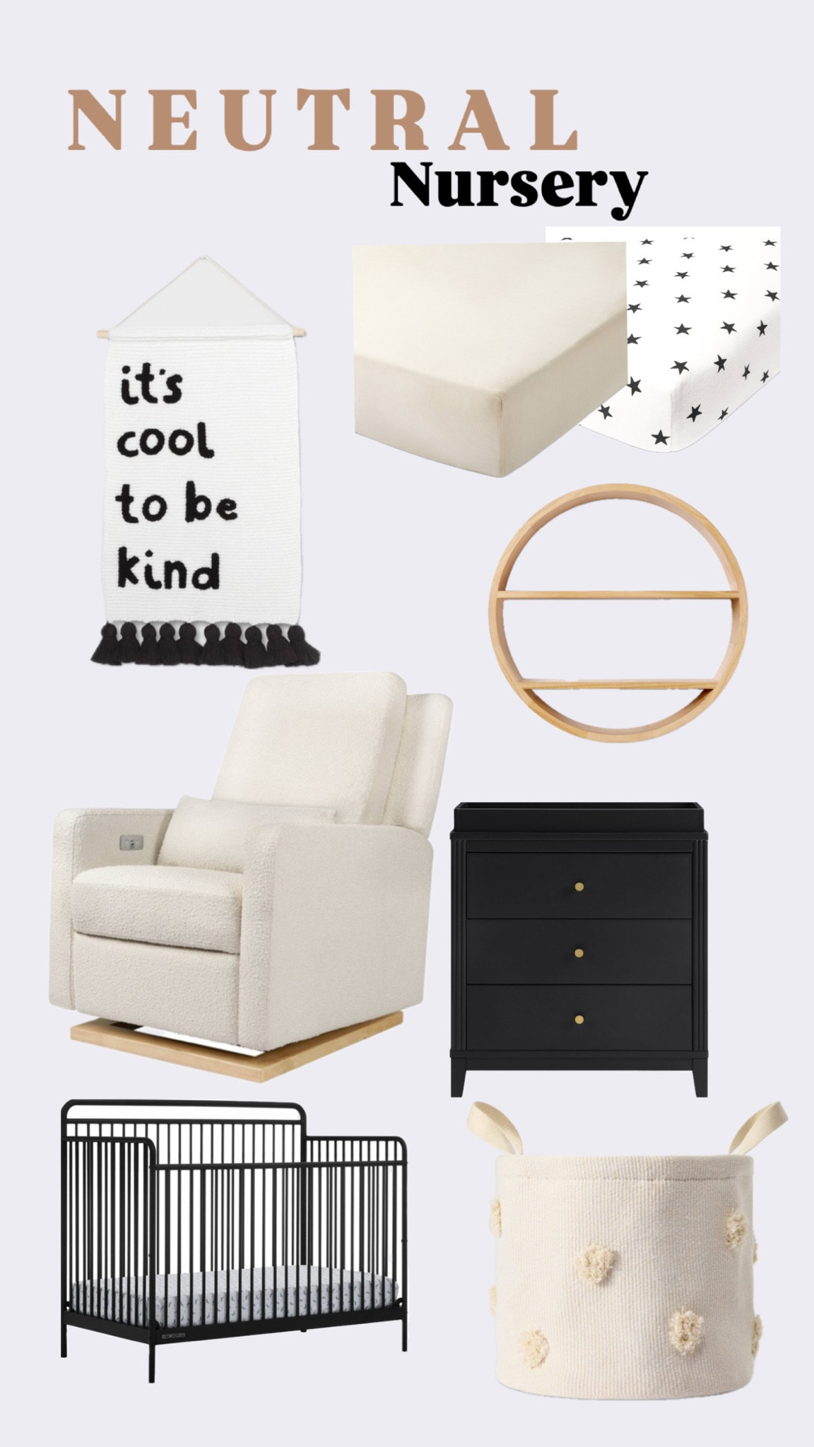 Neutral nursery decor inspo🤎🤍🖤

#LTKBaby #LTKHome #LTKBump