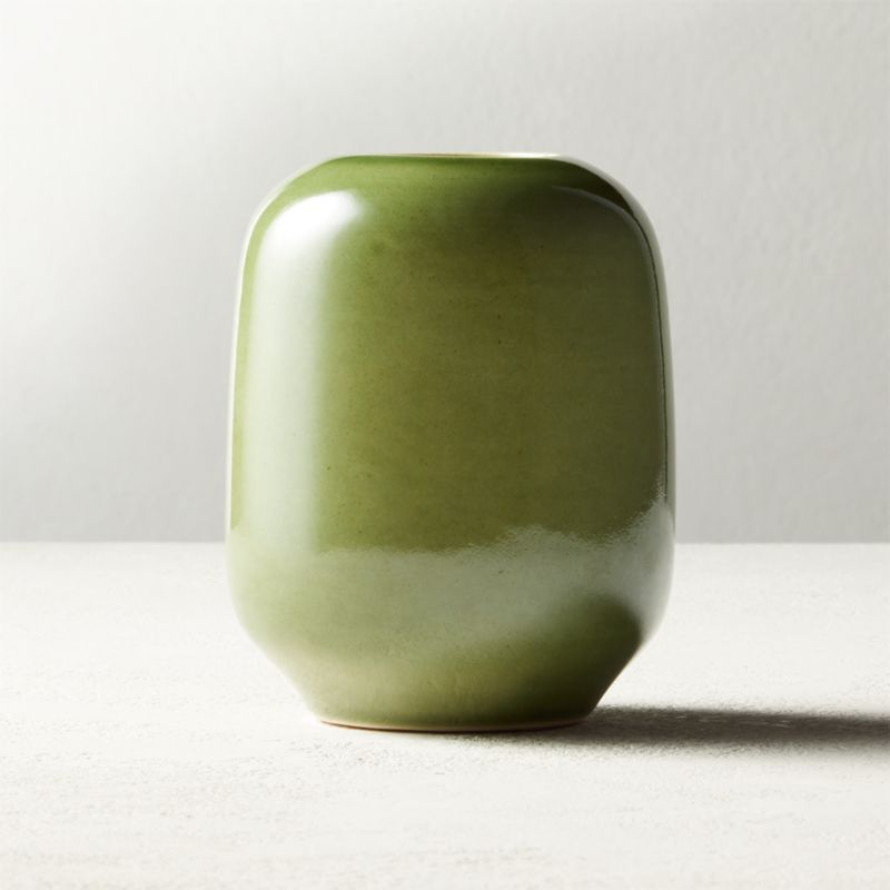 Olive Green Bud Vase + Reviews | CB2 | CB2