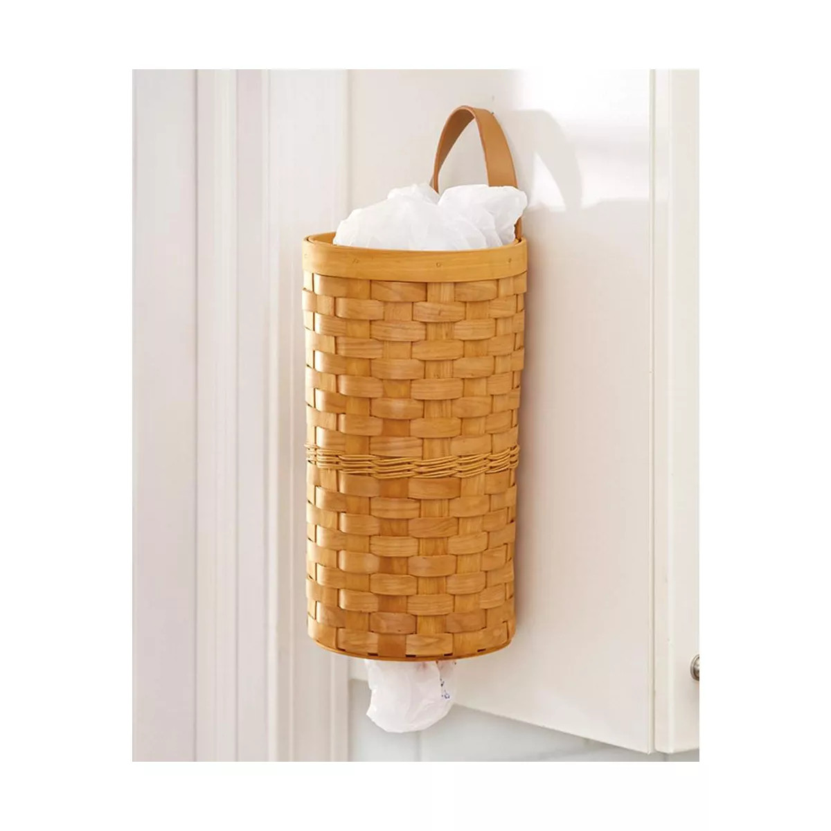 The Lakeside Collection Woven Farmhouse Basket-Look Plastic Bag Dispenser for Kitchen | Target