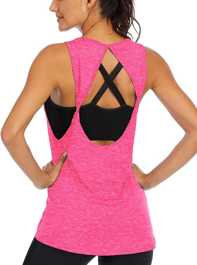 ICTIVE Workout Tank Tops for Women Sleeveless Yoga Tops for Women Open Back Summer Running Tank T... | Amazon (US)
