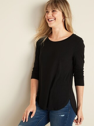 Luxe Bracelet-Sleeve Hi-Lo Hem Tee for Women | Old Navy (US)