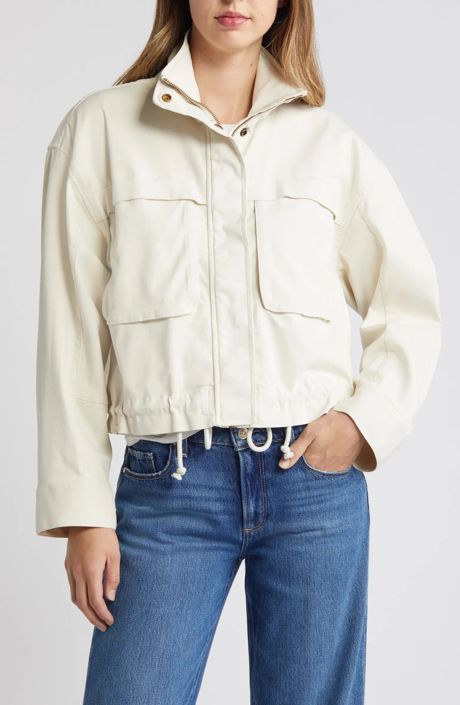 Caslon® Crop Utility Jacket | Nordstrom | Nordstrom