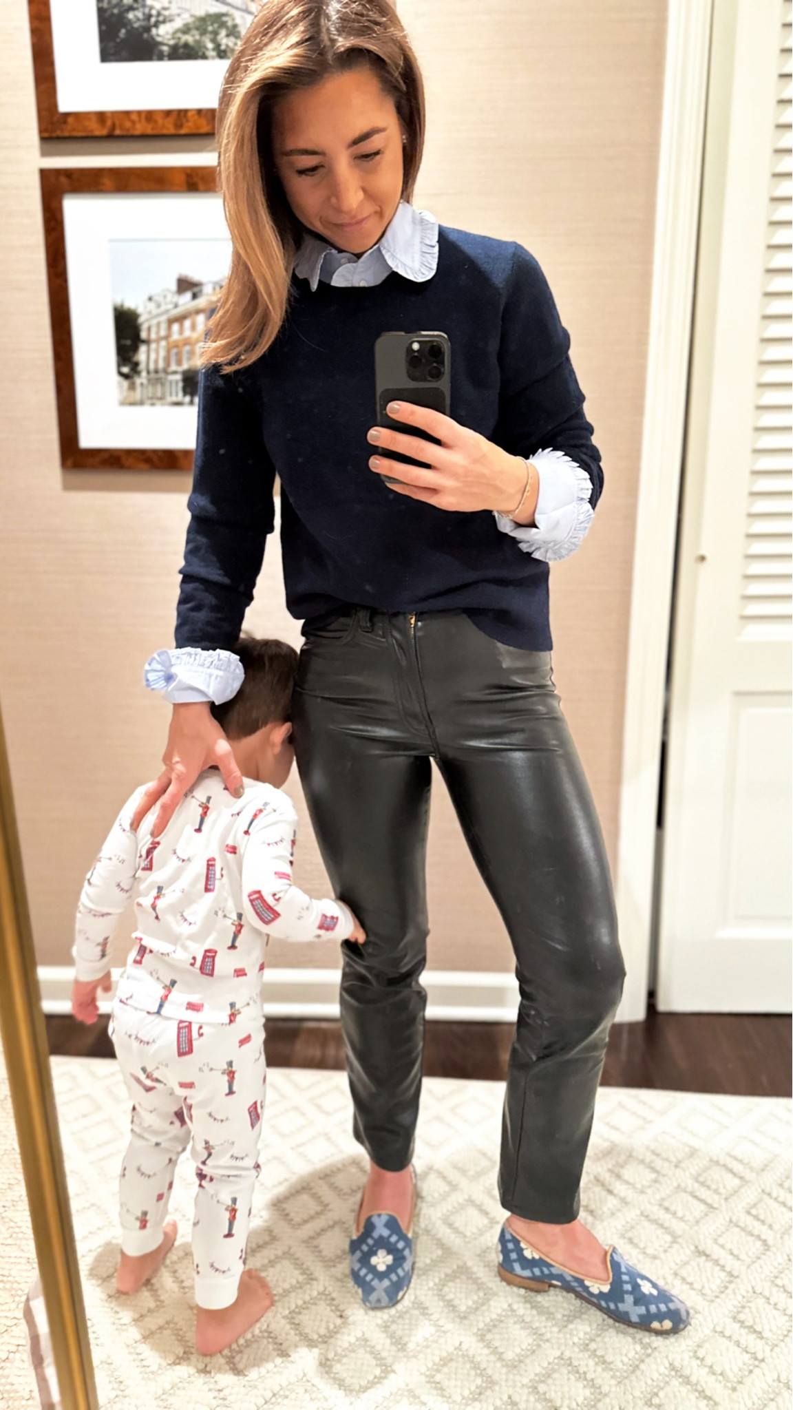 Love this new J Crew ruffle collar. Adds a feminine flare to a cozy Friday work outfit #workoutfit #teacher #childrenpajamas #jcrew #ootd #ltkkids

#LTKbeauty #LTKstyletip #LTKworkwear