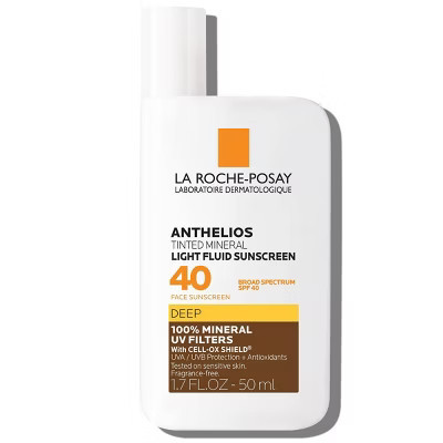 La Roche Posay Anthelios 40 Tinted Mineral Light-Fluid Sunscreen - 1.7 fl oz - Deep | Target