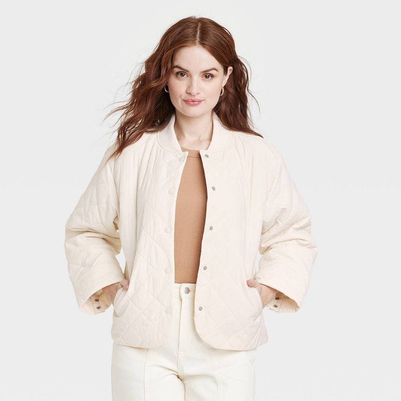 Women's Quilted Bomber Jacket - A New Day™ | Target