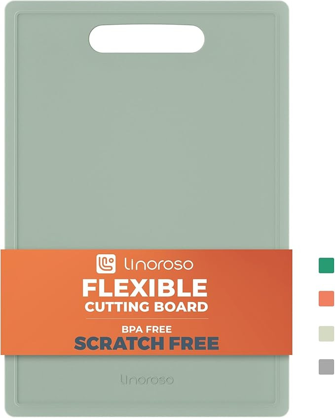 Linoroso TPU Cutting Boards for kitchen, Flexible Chopping Boards with Juice Groove, Knife Mark R... | Amazon (US)