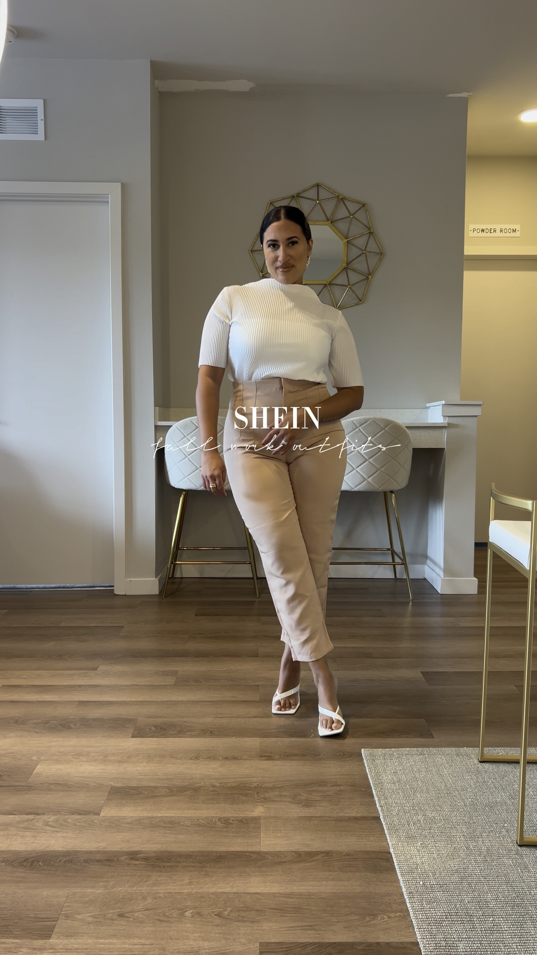 SHEIN Frenchy Solid High Waist Tapered Pants