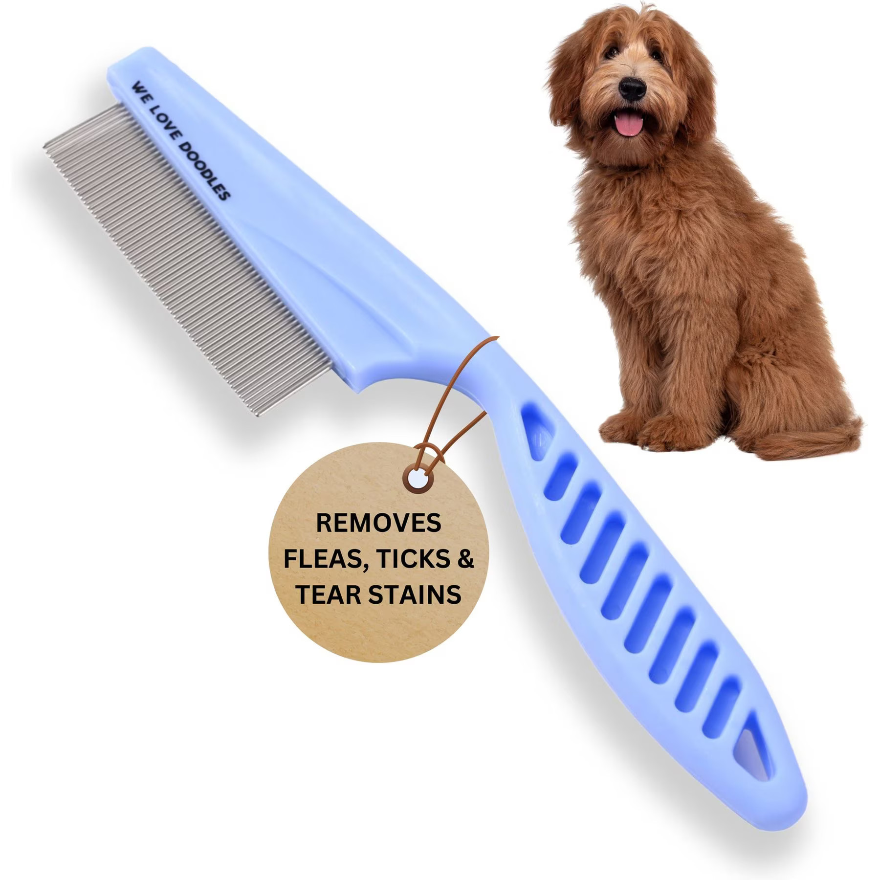 We Love Doodles Professional Face & Flea Dog Comb, Small | Chewy