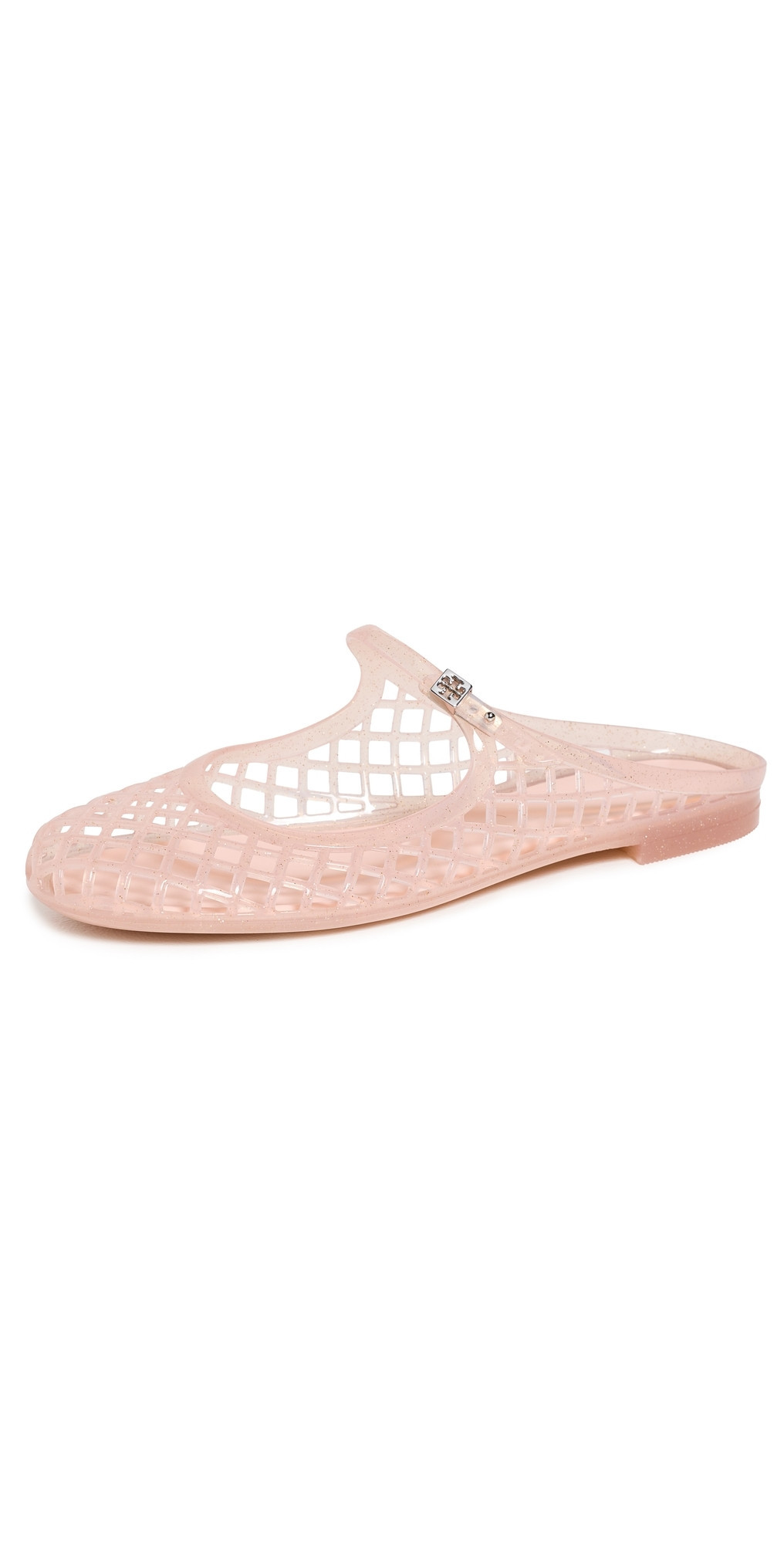 Tory Burch Mellow Mary Jane Jelly Flats Soft Pink Glitter/Silver 5 | Shopbop