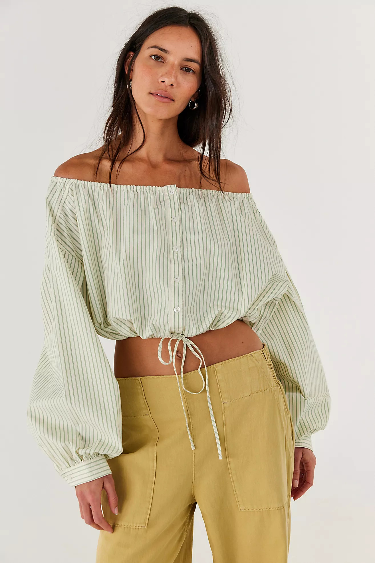 We The Free Antiqua Off-The-Shoulder Crop Top | Free People (Global - UK&FR Excluded)