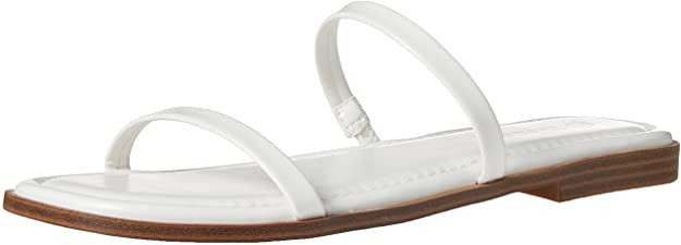 The Drop Women's Paris Square Toe Two Strap Flat Sandal | Amazon (US)