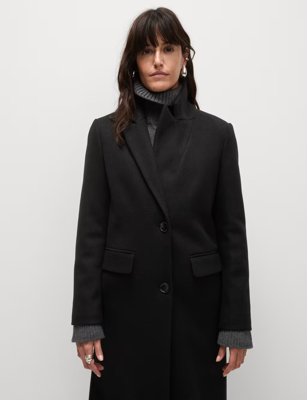 Single Breasted Longline Tailored Coat | Marks & Spencer (UK)