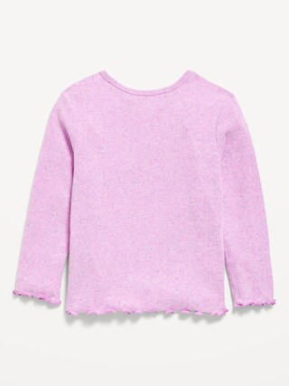 Long-Sleeve Pointelle-Knit T-Shirt for Toddler Girls | Old Navy (US)