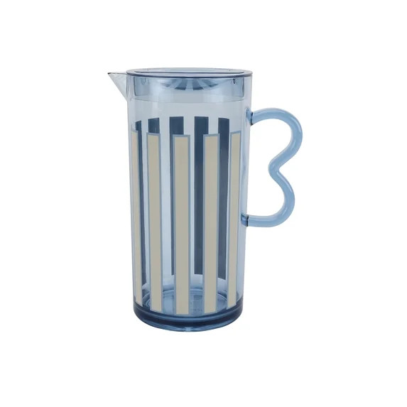 Just Feed Me by Jessie James Decker 3.2-Quart Blue and White Stripe Pitcher | Walmart (US)
