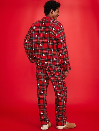 Old Navy x Disney Mickey Mouse & Friends Printed Flannel Pajama Set for Men | Old Navy (US)