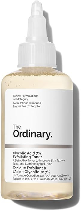 The Ordinary Glycolic Acid 7% Exfoliating Toner, Brightening and Smoothing Daily Toner for More E... | Amazon (US)