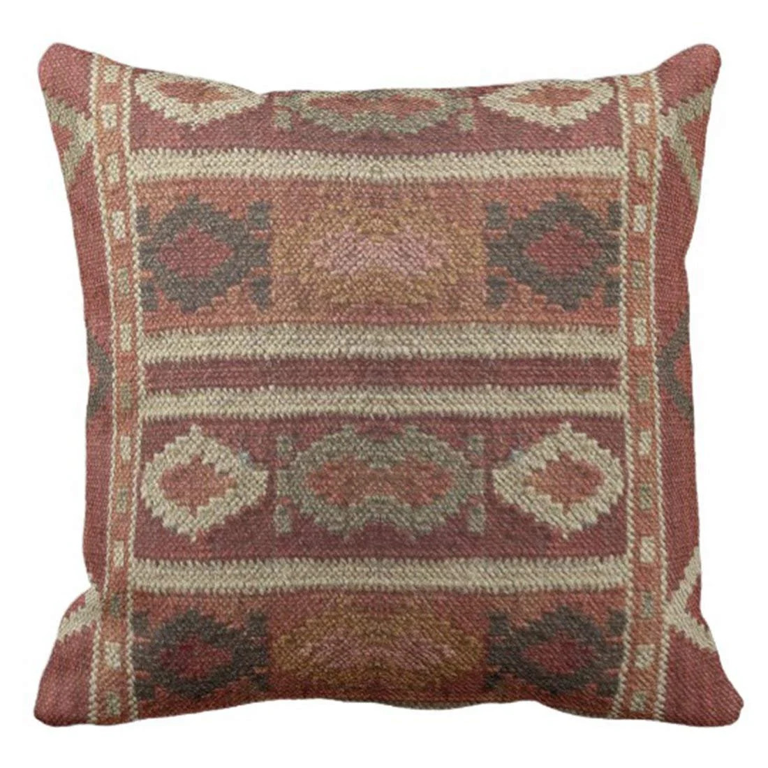 WOPOP Ikat Kilim Tapestry Earth Colors Print Pillowcase Cover 20x20 inch - Walmart.com | Walmart (US)