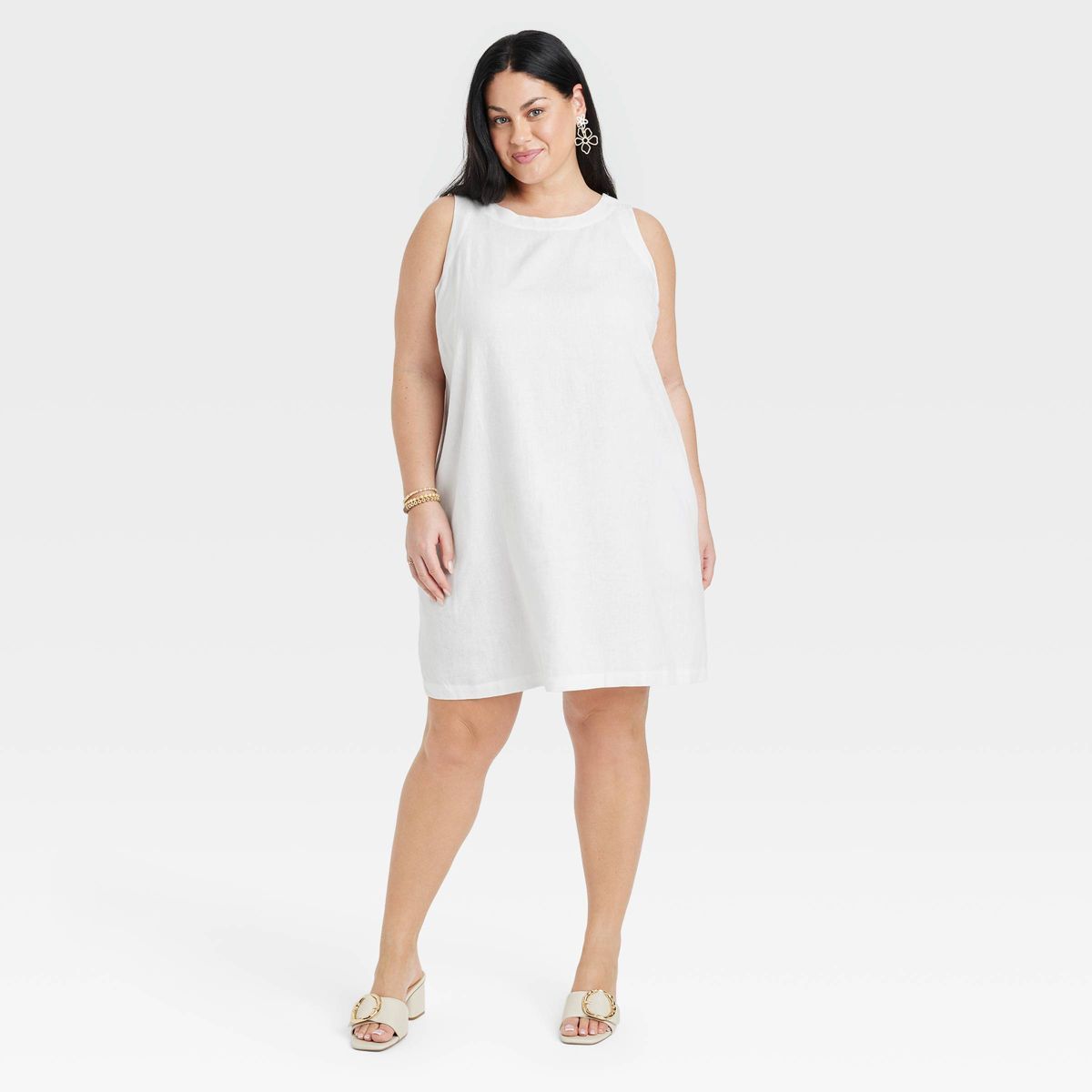 Women's Linen Mini Shift Dress - A New Day™ | Target