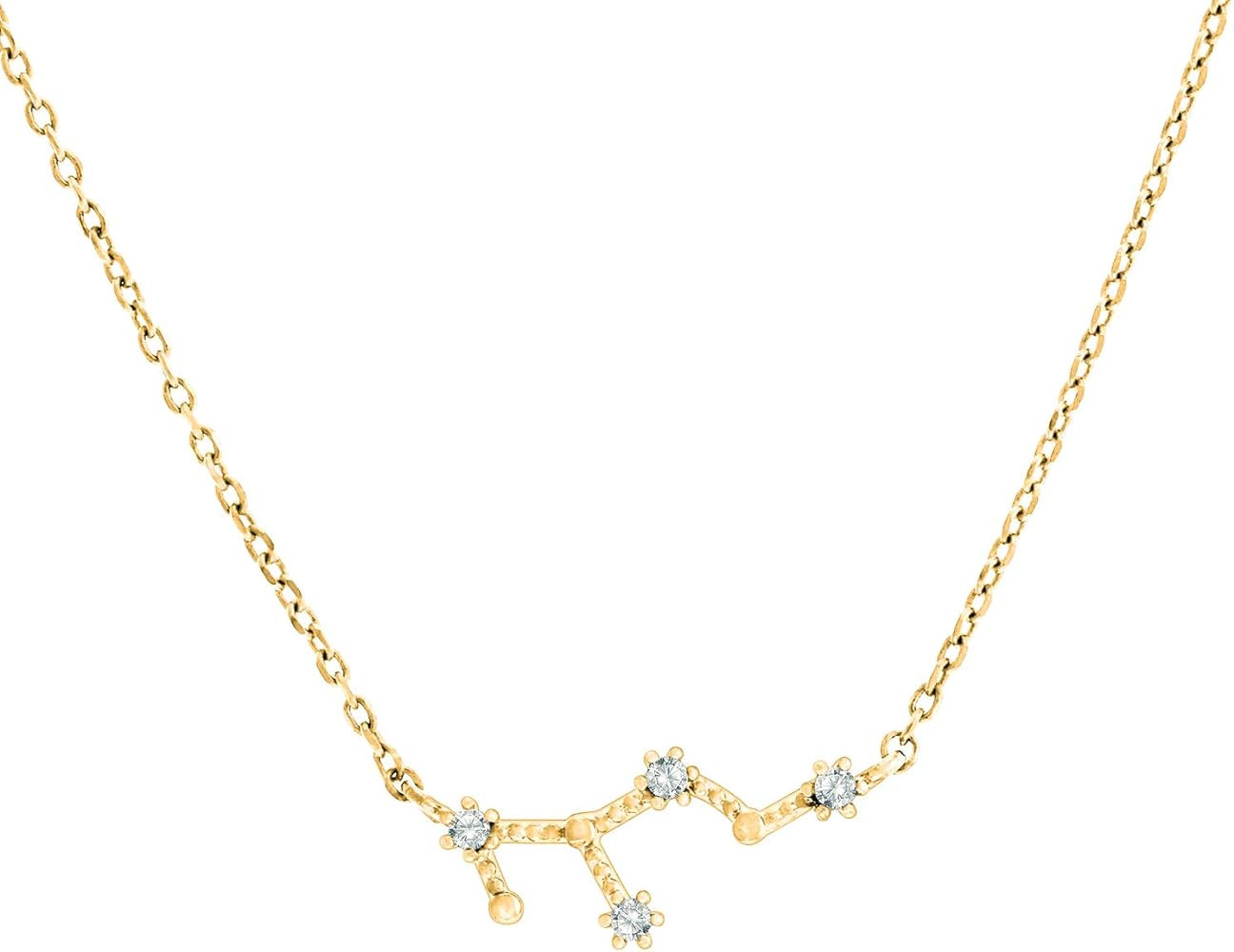 PAVOI 14K Gold Plated Astrology Constellation Horoscope Zodiac Necklace 16-18" | Amazon (US)