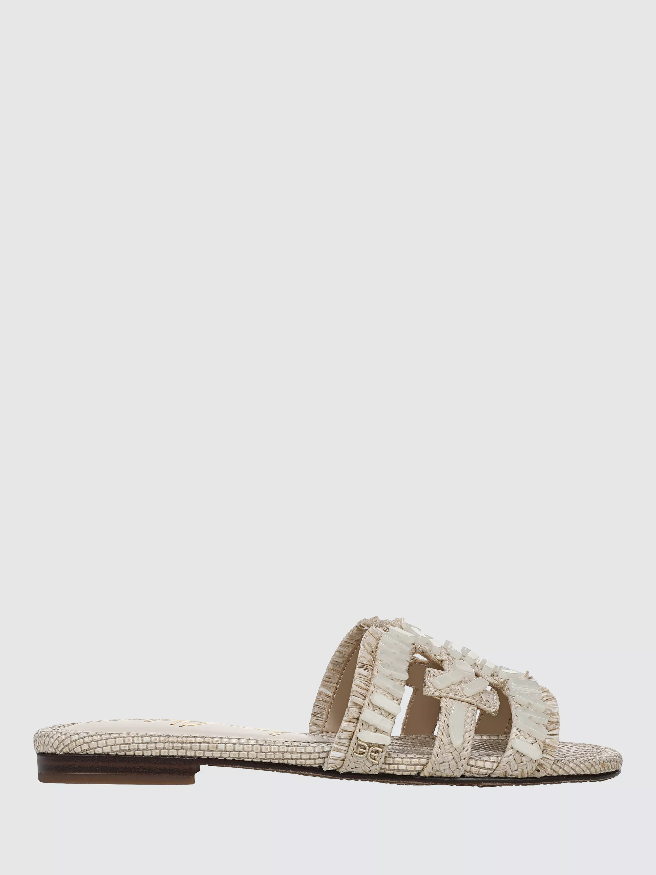 Sam Edelman Bay Stone Woven Bead Slider Sandals, Neutral | John Lewis (UK)