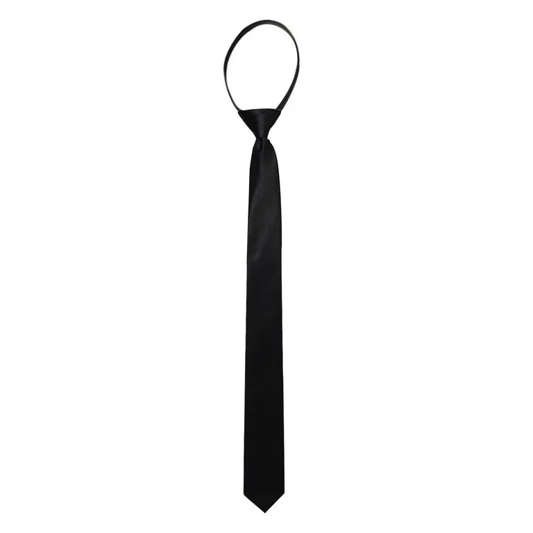 Black Zipper Tie - Stylish & Convenient, Perfect for Weddings, Proms & More | Walmart (US)