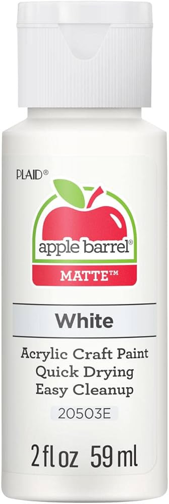 Apple Barrel Acrylic Paint in Assorted Colors (2 Ounce), 20503 White | Amazon (US)