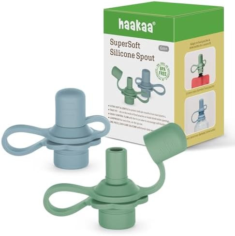 haakaa Multi-Functional Silicone Spout,Pouch Topper No Spill,Water Bottle Topper for Toddlers,100... | Amazon (US)
