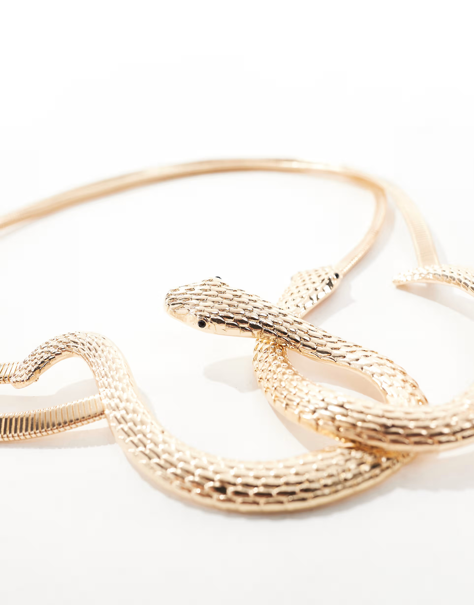 ASOS Design Curve – Elastischer Taillen- und Hüftgürtel im Schlangenketten-Design in Gold | ASOS (Global)
