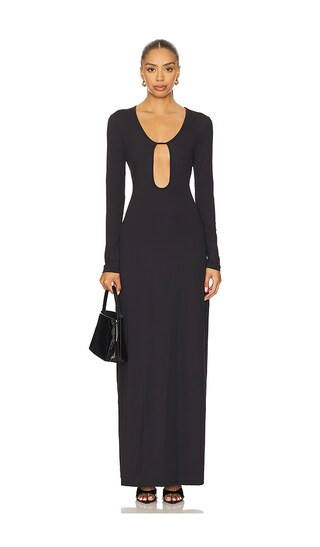Echauffe Open Long Gown in Black | Revolve Clothing (Global)