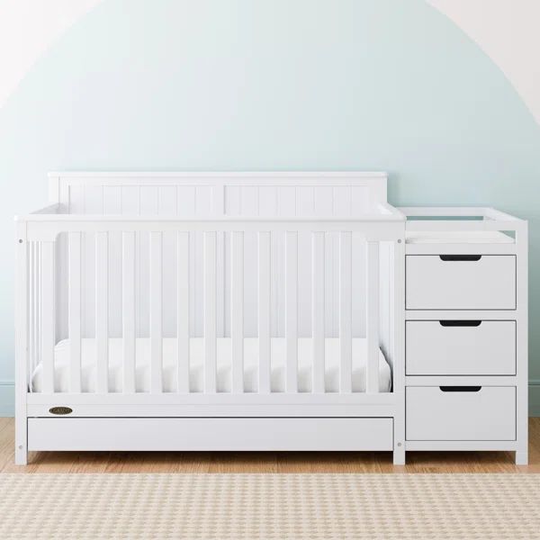 Hadley 5-in-1 Convertible Crib and Changer with Storage | Wayfair North America