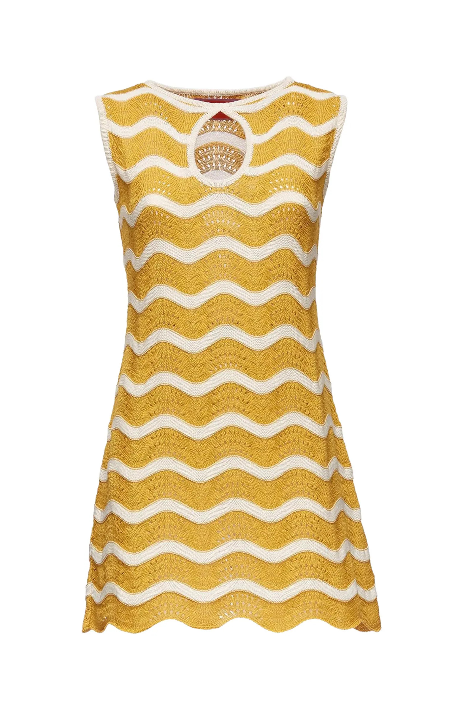 Wavy Mini Dress Avorio / Giallo | Nordstrom