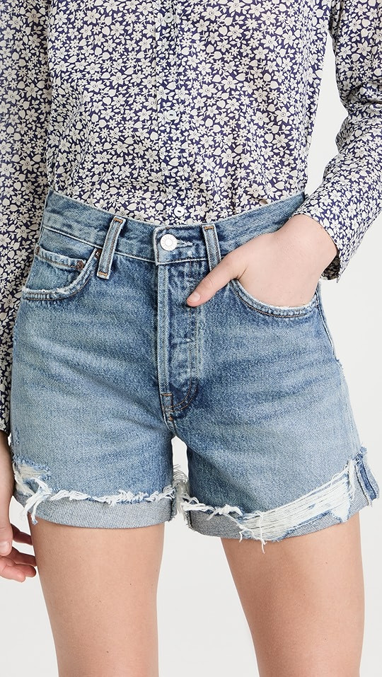 AGOLDE Parker Long Vintage Shorts With Cuff | SHOPBOP | Shopbop