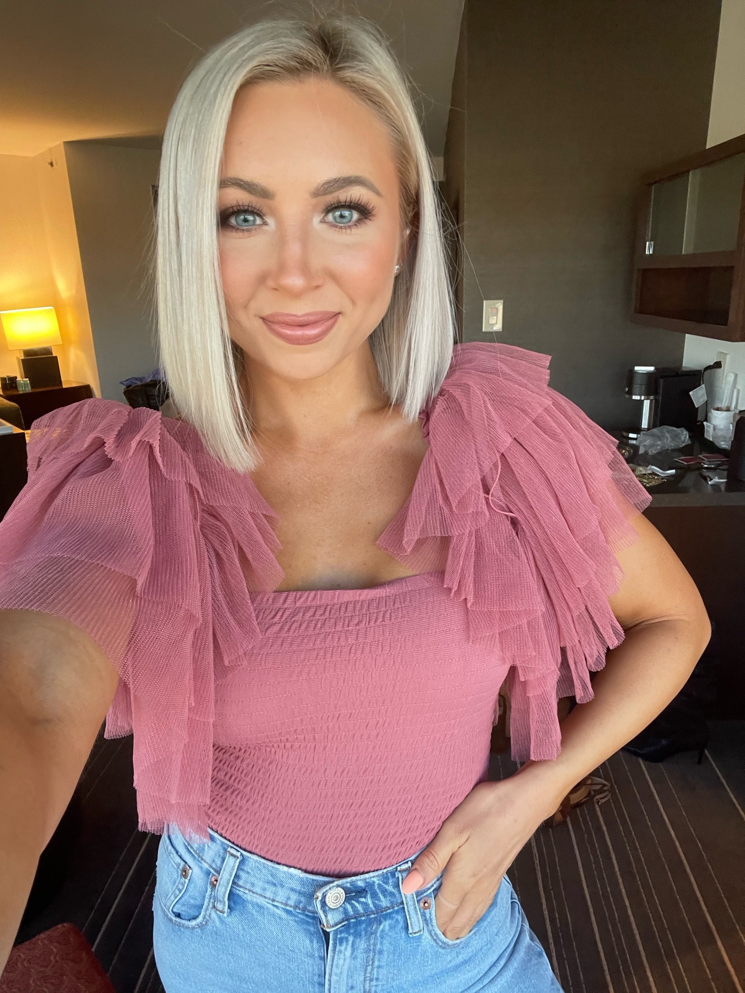 This free people tulle bodysuit screams fall. I’m wearing a size small. My lip combo is sugar and spice for the liner and catwalk for the lipstick. My mom jeans are a size 26. 

#LTKSeasonal #LTKunder100 #LTKCon