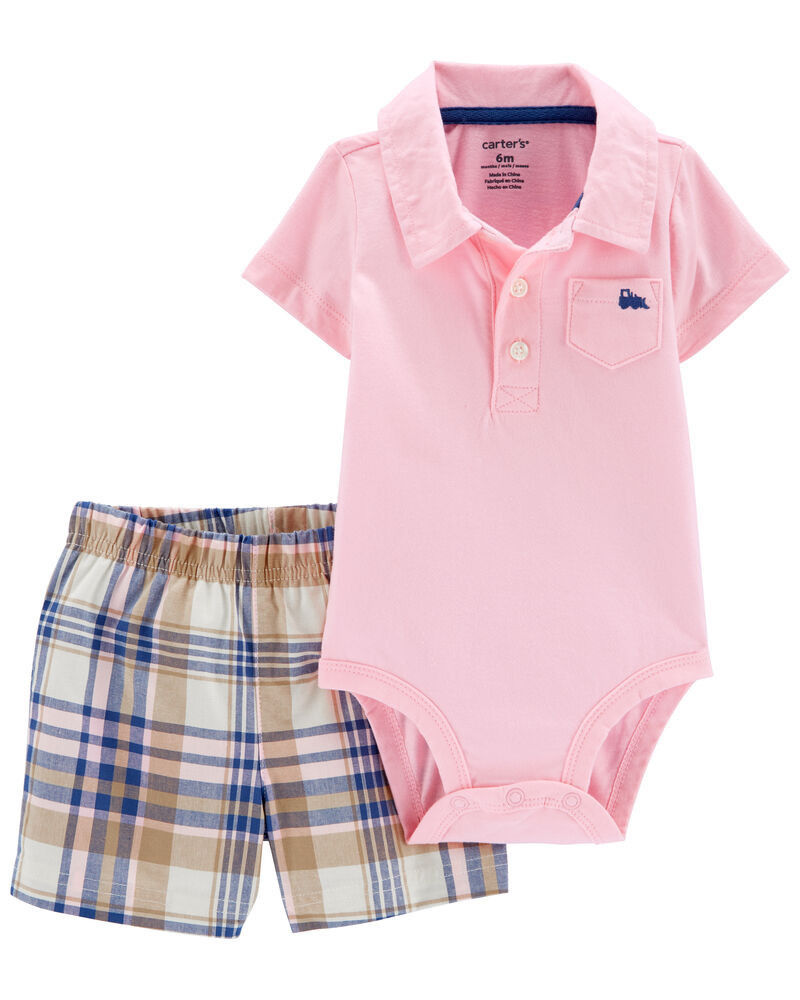 2-Piece Polo Bodysuit & Short Set | Carter's
