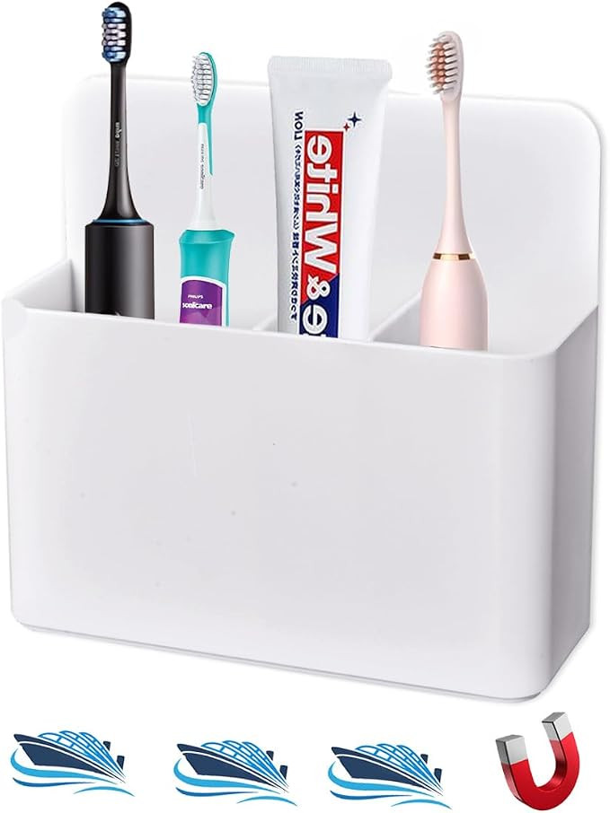 Magnetic Toothbrush Holder for Cruise Essentials, Wall Mounted Organizer for Caribbean/Alaska Cru... | Amazon (US)